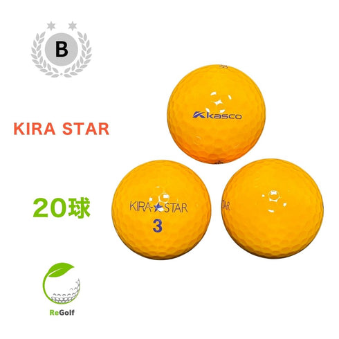 【中古】 ロストボール キャスコ KIRA キラ スター オレンジ 20球 Bランク ゴルフボール リゴルフ